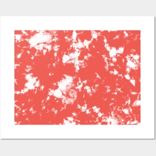 Orange coral Storm - Tie Dye Shibori Texture Posters and Art